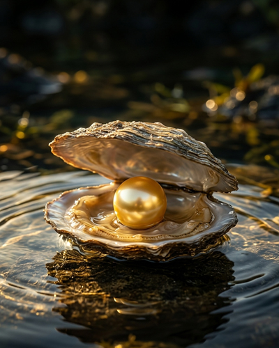Golden Freshwater Pearl